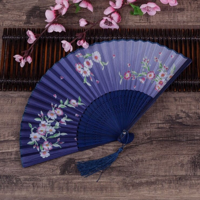 Vasaros sulankstomas ventiliatorius, bambuko šilko ventiliatorius, rankinis aukštos kokybės kalėdinės dovanos namų dekoravimui 32