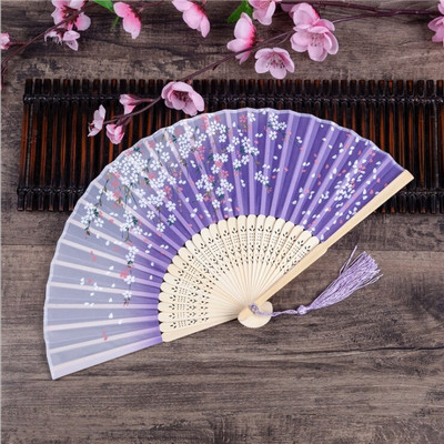 Vasaros sulankstomas ventiliatorius, bambuko šilko ventiliatorius, rankinis aukštos kokybės kalėdinės dovanos namų dekoravimui 32