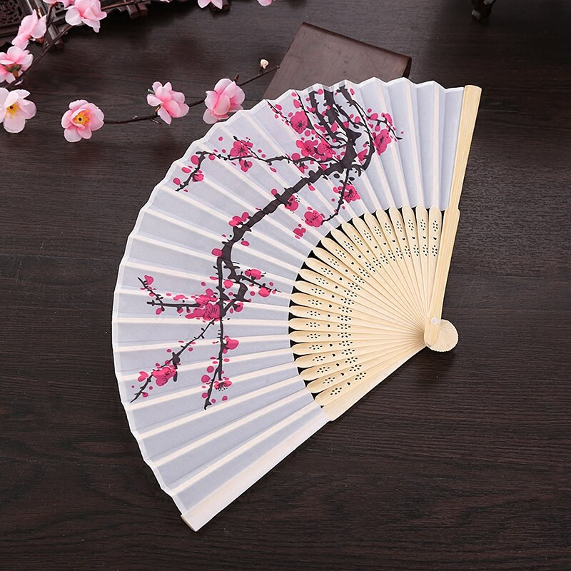 Vasaros sulankstomas ventiliatorius, bambuko šilko ventiliatorius, rankinis aukštos kokybės kalėdinės dovanos namų dekoravimui 32