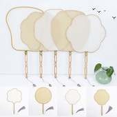 Rankų šilko vėduoklė „pasidaryk pats“ kiniška bambuko tuščia ventiliatorius „pasidaryk pats“ kaligrafija tapyba siuvinėjimas ornamentas dekoravimas rankų darbo amatų dovana