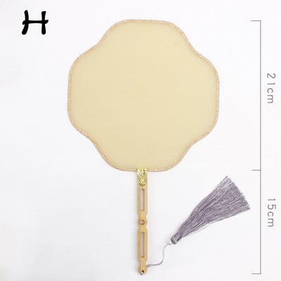 Rankų šilko vėduoklė „pasidaryk pats“ kiniška bambuko tuščia ventiliatorius „pasidaryk pats“ kaligrafija tapyba siuvinėjimas ornamentas dekoravimas rankų darbo amatų dovana