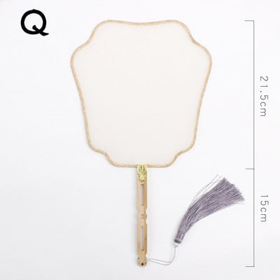 Rankų šilko vėduoklė „pasidaryk pats“ kiniška bambuko tuščia ventiliatorius „pasidaryk pats“ kaligrafija tapyba siuvinėjimas ornamentas dekoravimas rankų darbo amatų dovana