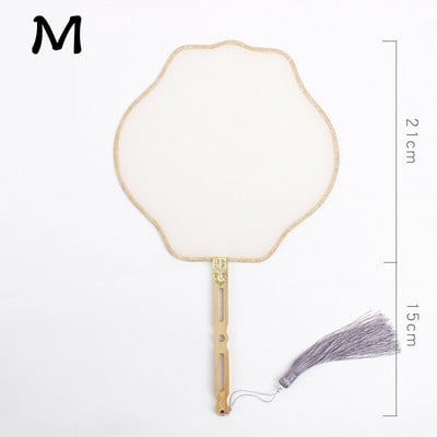 Rankų šilko vėduoklė „pasidaryk pats“ kiniška bambuko tuščia ventiliatorius „pasidaryk pats“ kaligrafija tapyba siuvinėjimas ornamentas dekoravimas rankų darbo amatų dovana