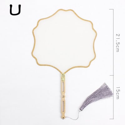 Rankų šilko vėduoklė „pasidaryk pats“ kiniška bambuko tuščia ventiliatorius „pasidaryk pats“ kaligrafija tapyba siuvinėjimas ornamentas dekoravimas rankų darbo amatų dovana