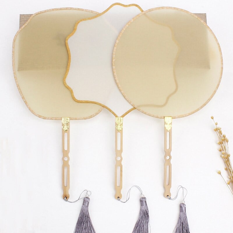 Rankų šilko vėduoklė „pasidaryk pats“ kiniška bambuko tuščia ventiliatorius „pasidaryk pats“ kaligrafija tapyba siuvinėjimas ornamentas dekoravimas rankų darbo amatų dovana