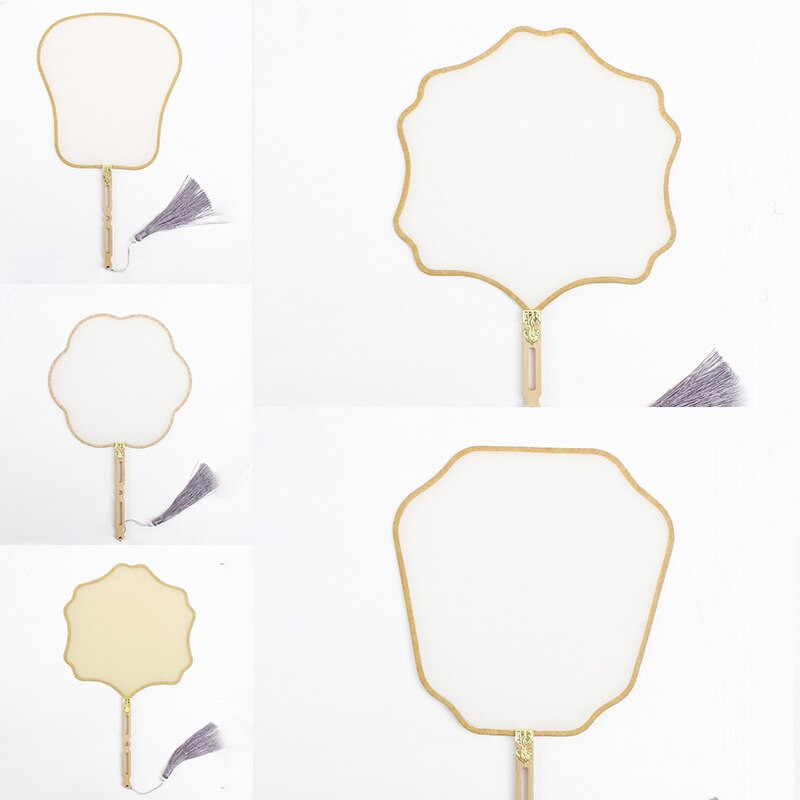 Rankų šilko vėduoklė „pasidaryk pats“ kiniška bambuko tuščia ventiliatorius „pasidaryk pats“ kaligrafija tapyba siuvinėjimas ornamentas dekoravimas rankų darbo amatų dovana