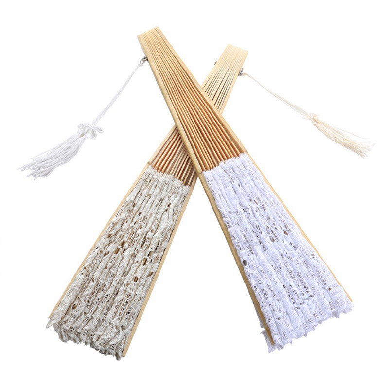 Evantai pliabil de nuntă din dantelă albă de epocă, evantai decorative pentru acasă, pentru petrecere de nuntă