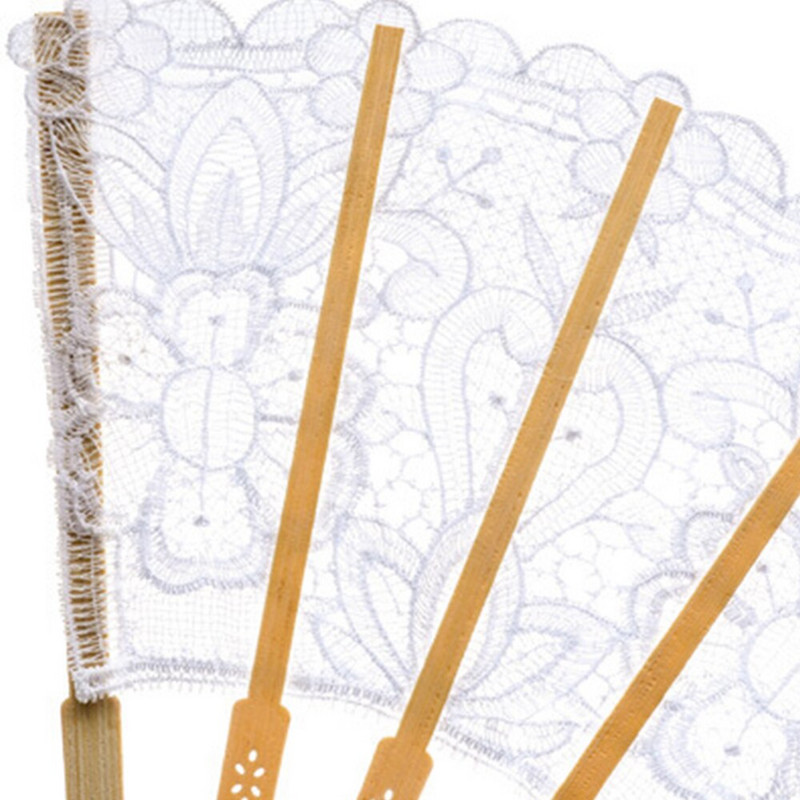 Evantai pliabil de nuntă din dantelă albă de epocă, evantai decorative pentru acasă, pentru petrecere de nuntă