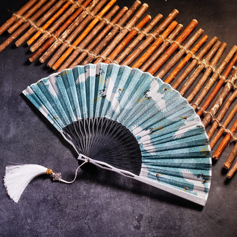 Kinų stiliaus sulankstomas ventiliatorius, aliuminio lydinys, šoninis kaulas, sulankstomas vėduoklė japonų vyrų, moterų Hanfu Cheongsam podiumo šokių sulankstoma ventiliatoriaus rekvizitai