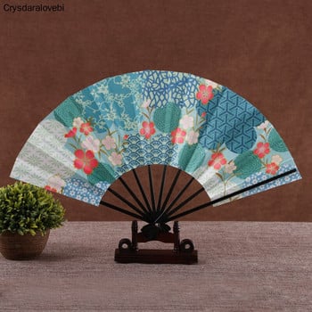 Ρυζόχαρτο Baking Lacquer Side Bone Chopsticks Fan Printed Design Βεντιλατέρ τσέπης Μοτίβο διακόσμησης για χορό Χειρός ανεμιστήρας