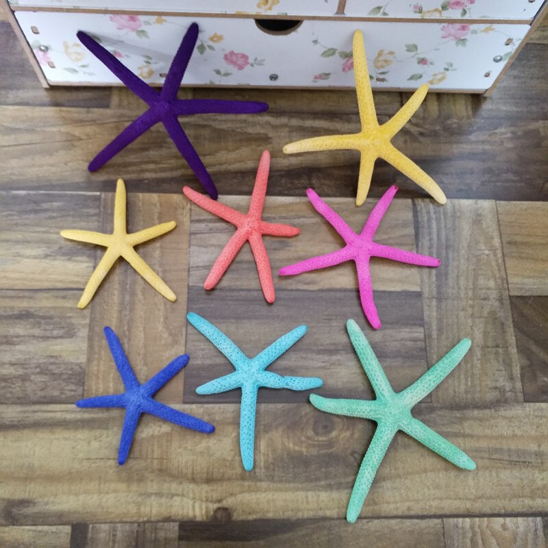 10db 6-10 cm-es natúr Starfish Real White Finger tengeri csillaghal drapériás tartás Kiváló esküvőkhöz vagy aszimmetrikus partihoz mix szín