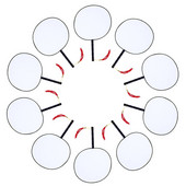 Legyező Üres Legyezők Festés Kézi Kínai Kerek Diy Selyem Papír Fehér Kézzel Készített Rajz Összecsukható Templom Művészet Kézi Stílus Vintage