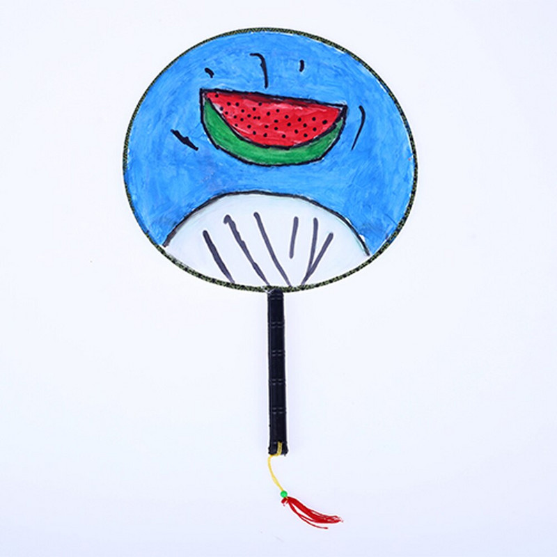 Legyező Üres Legyezők Festés Kézi Kínai Kerek Diy Selyem Papír Fehér Kézzel Készített Rajz Összecsukható Templom Művészet Kézi Stílus Vintage