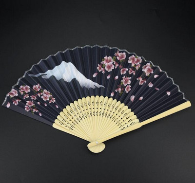 Nyomtatott Ukiyo papírlegyező japán stílusú összecsukható ventilátor gyártó kis ventilátor nagykereskedelme Fujiyama bambusz anyagú ventilátor dekoráció ZB34