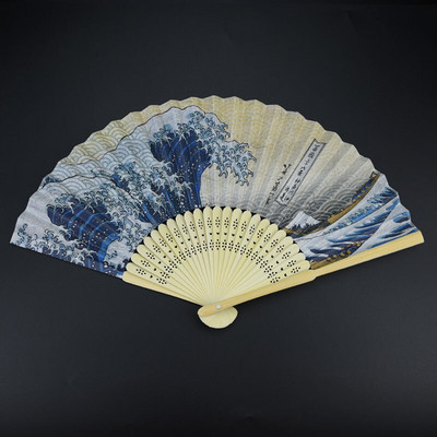 Nyomtatott Ukiyo papírlegyező japán stílusú összecsukható ventilátor gyártó kis ventilátor nagykereskedelme Fujiyama bambusz anyagú ventilátor dekoráció ZB34