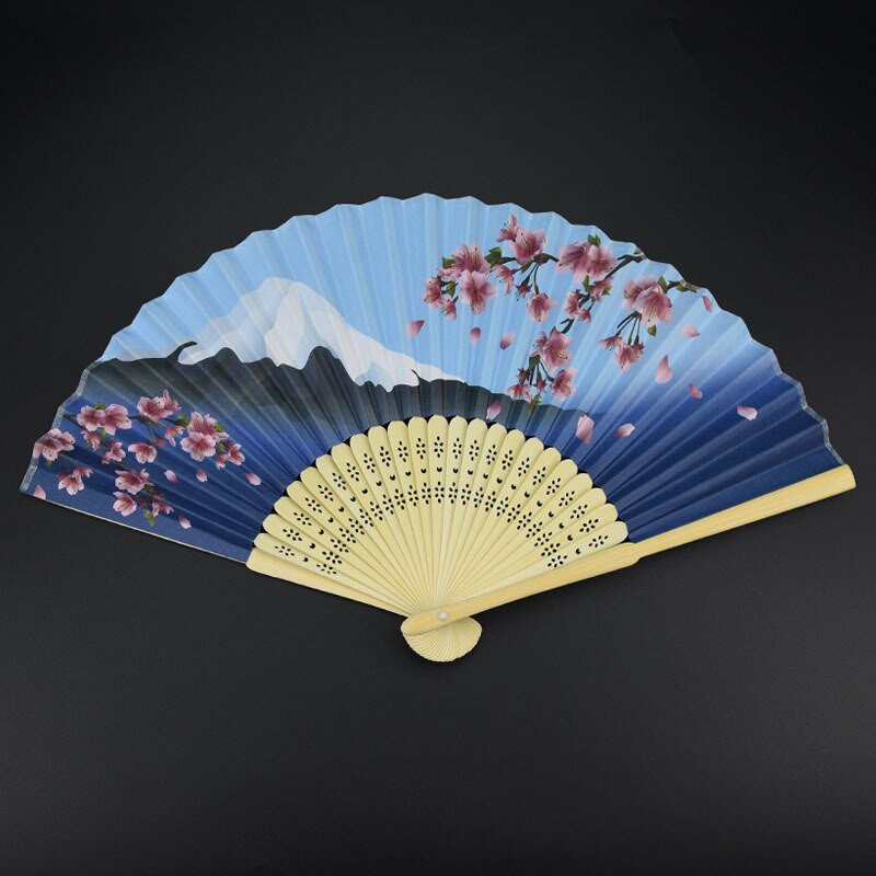 Nyomtatott Ukiyo papírlegyező japán stílusú összecsukható ventilátor gyártó kis ventilátor nagykereskedelme Fujiyama bambusz anyagú ventilátor dekoráció ZB34