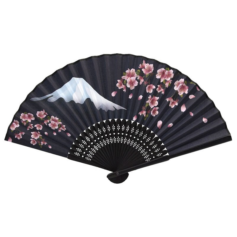 Nyomtatott Ukiyo papírlegyező japán stílusú összecsukható ventilátor gyártó kis ventilátor nagykereskedelme Fujiyama bambusz anyagú ventilátor dekoráció ZB34