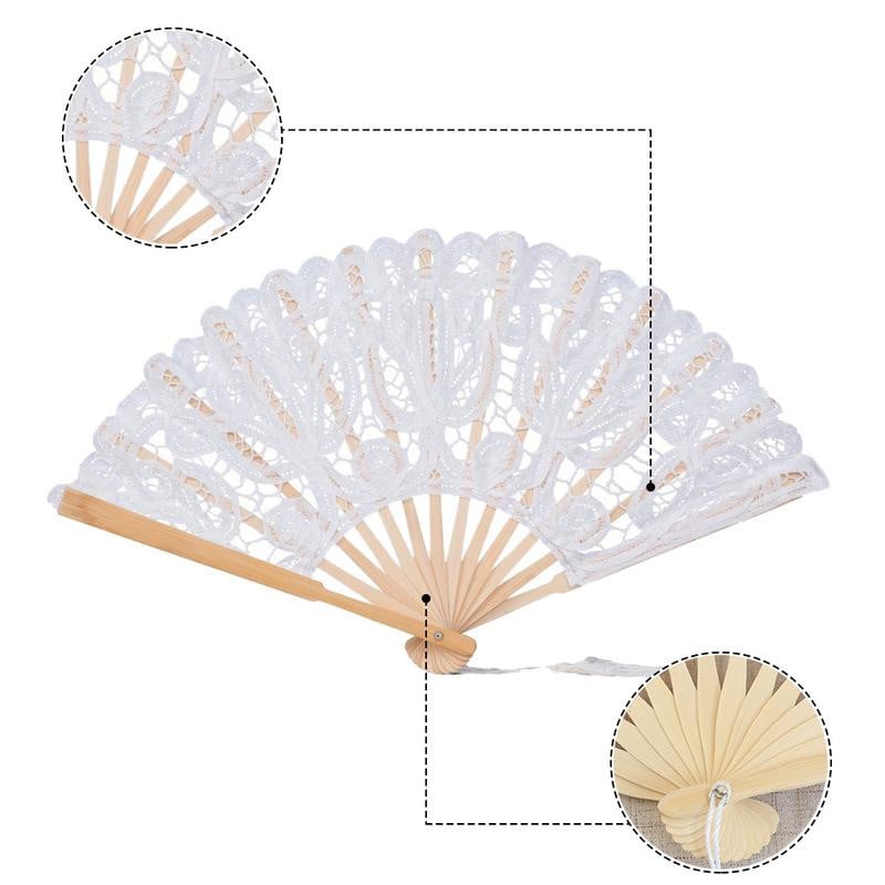 Trijų spalvų rankinis ventiliatoriaus medvilninis sulankstomas vėduoklinis vakarėlis Vestuvių dekoravimo vakarėlis Moteriška rankų ventiliatoriaus šventinė dovana Valentino dienos dovana