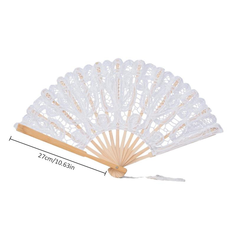 Trijų spalvų rankinis ventiliatoriaus medvilninis sulankstomas vėduoklinis vakarėlis Vestuvių dekoravimo vakarėlis Moteriška rankų ventiliatoriaus šventinė dovana Valentino dienos dovana