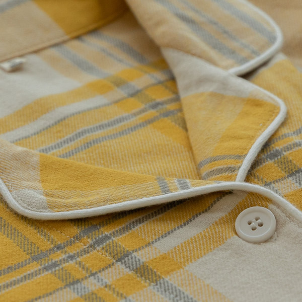 Moteriški dviejų dalių languoti naktiniai marškiniai