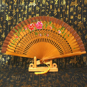 Kétoldalas összehajtható kézi festés legyező Cheongsam show táncelőadás Fan Lady kézi legyező előadás kellékek abanicos para boda