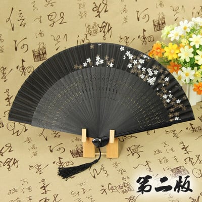Japán stílusú cseresznyevirágos kézi ventilátor Kiváló minőségű összecsukható legyezők esküvői dekorációhoz Bambusz kézműves ajándékok táncelőadáshoz