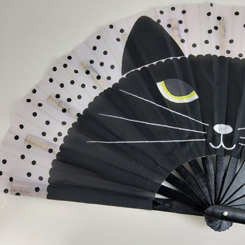 1db nagy összecsukható kézi ventilátor Hajtogatott pont szivárványnyomat Fesztivál kézi ventilátor 33cm nagy összecsukható kézi ventilátor kézi ventilátor ajándéknak