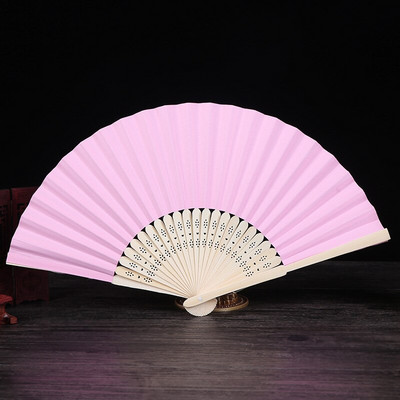 10 db / tétel Akciós minta összecsukható tánc Elegáns papír kézi legyező esküvői parti barkácsolás