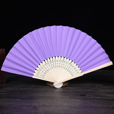 10 db / tétel Akciós minta összecsukható tánc Elegáns papír kézi legyező esküvői parti barkácsolás