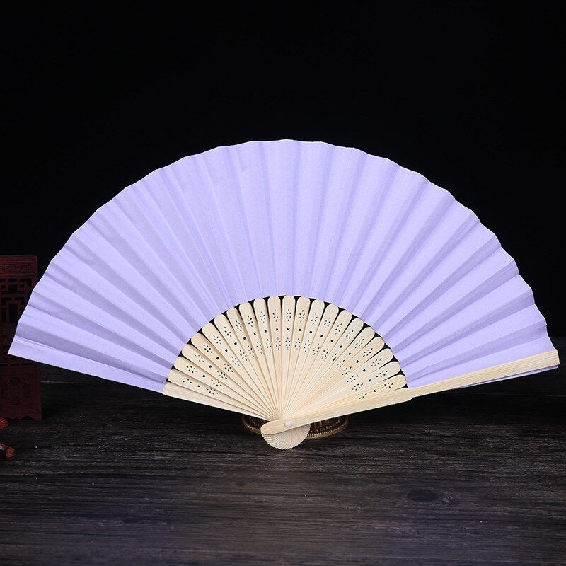 10 db / tétel Akciós minta összecsukható tánc Elegáns papír kézi legyező esküvői parti barkácsolás