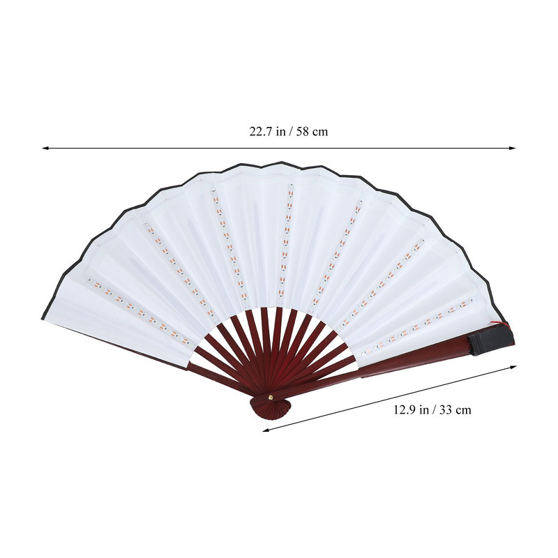 1db ventilátoros LED-lámpás ventilátor nagy hajós kézi ventilátor kézi ventilátor rendezvény táncfesztiválhoz