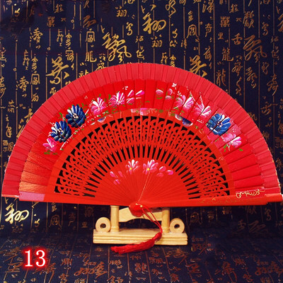 Španjolska drvena sklopiva lepeza Ženska ručna lepeza Svadbena zabava Plesna izvedba Ornament Dodaci Pokloni Uređenje doma