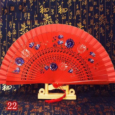 Španjolska drvena sklopiva lepeza Ženska ručna lepeza Svadbena zabava Plesna izvedba Ornament Dodaci Pokloni Uređenje doma