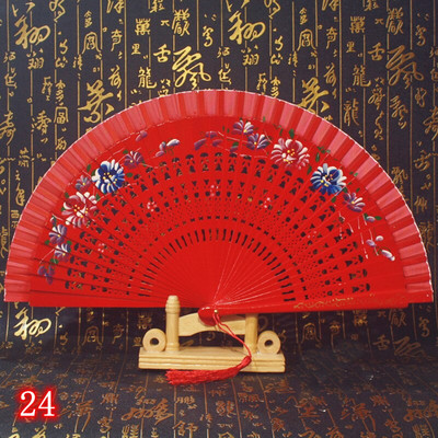 Španjolska drvena sklopiva lepeza Ženska ručna lepeza Svadbena zabava Plesna izvedba Ornament Dodaci Pokloni Uređenje doma