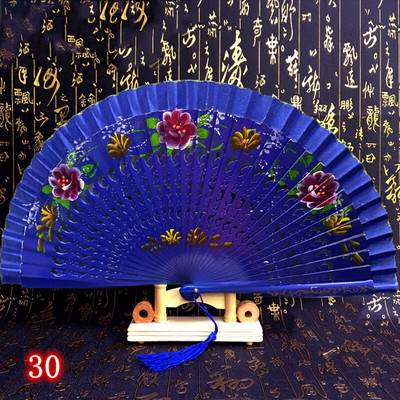Španjolska drvena sklopiva lepeza Ženska ručna lepeza Svadbena zabava Plesna izvedba Ornament Dodaci Pokloni Uređenje doma