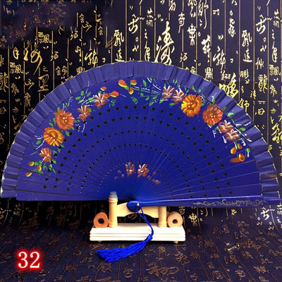 Španjolska drvena sklopiva lepeza Ženska ručna lepeza Svadbena zabava Plesna izvedba Ornament Dodaci Pokloni Uređenje doma