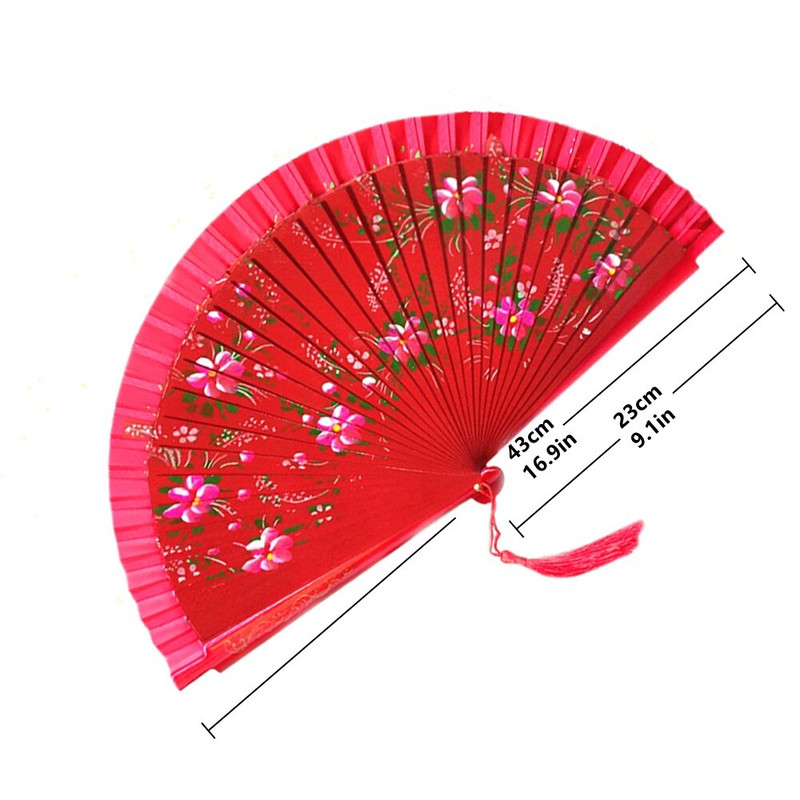 Spanyol fa összecsukható legyezős hölgyek kézlegyező esküvői parti táncelőadás Dísz Kiegészítők Ajándékok Lakberendezés