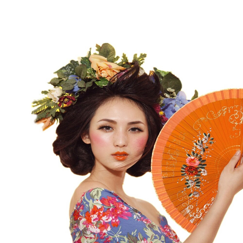 Spanyol fa összecsukható legyezős hölgyek kézlegyező esküvői parti táncelőadás Dísz Kiegészítők Ajándékok Lakberendezés