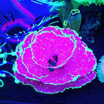Нова флуоресцентна декорация на аквариум Озеленяване на аквариум Коралова симулация Маруля Корал Малък подводен свят Пейзаж Деко