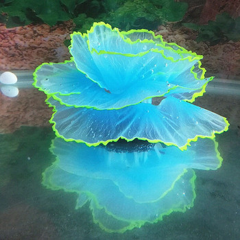 Нова флуоресцентна декорация на аквариум Озеленяване на аквариум Коралова симулация Маруля Корал Малък подводен свят Пейзаж Деко
