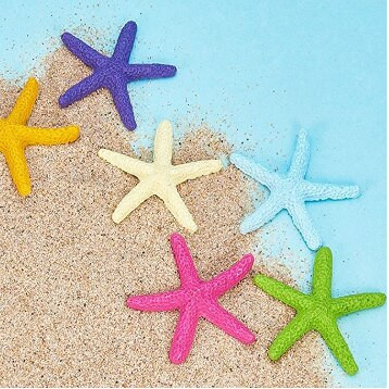 30 de bucăți decor stele de mare, creion colorat din rășină pentru degete stea de mare decorative și ornamente uscate de stele de mare pentru petrecerea de nuntă de Crăciun