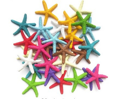 30 de bucăți decor stele de mare, creion colorat din rășină pentru degete stea de mare decorative și ornamente uscate de stele de mare pentru petrecerea de nuntă de Crăciun