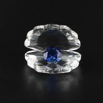 Crystal Glass Sea Shell Suncatcher Figurine Συλλεκτικό Συλλεκτικό Γλυπτό με Στρείδια Διακοσμητικό Γάμου (2 Τεμάχια)