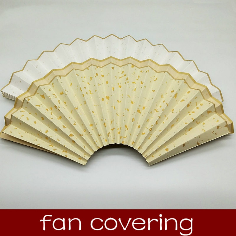 Kínai vintage stílusú Xuan papír, összecsukható ventilátor, félig érett Xuan papír legyezőfelület kalligráfiai festmények készítéséhez