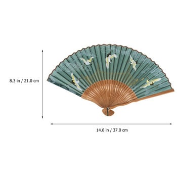 Fan Hand Folding Fans Handheld Silk Ιαπωνικό κινέζικο πτυσσόμενο vintage ντεκόρ Διακοσμητικός χορός τοίχου μεγάλος ανατολίτικος ρετρό