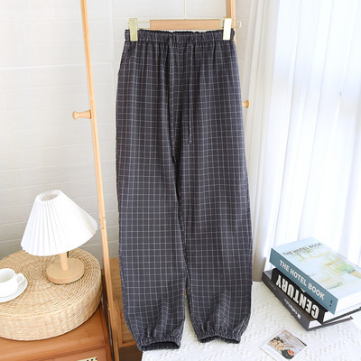 Ženski karirani donji dio pidžame