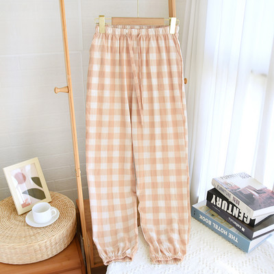 Ženski karirani donji dio pidžame