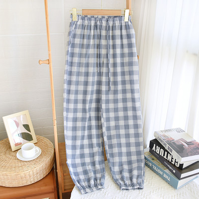 Ženski karirani donji dio pidžame