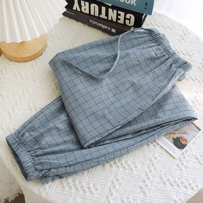 Ženski karirani donji dio pidžame