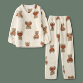 Pūsta moteriška meškos palaidinė ir apatinė pižama